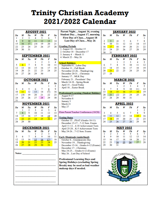 dallas-christian-academy-calendar-verda-spann